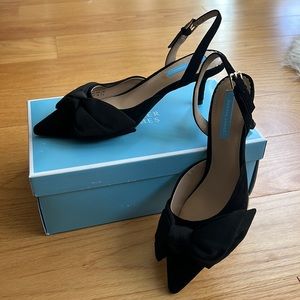 Draper James Tess Bow Slingback Pumps Kitten Heels